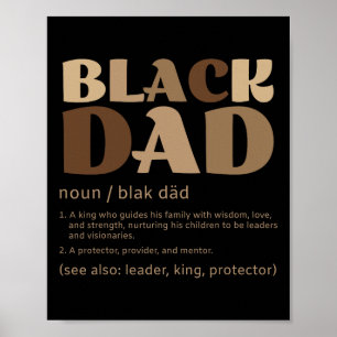 Poster Homme Black Papa Melanin Définition Africain Améri