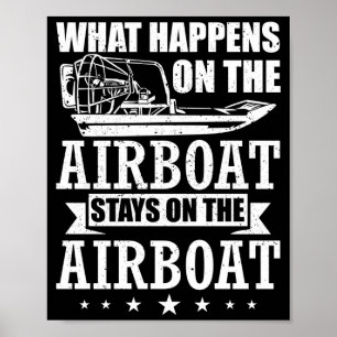 Poster Homme cavalier de bateau naviguant en aéroglisseur