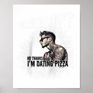 Poster Homme célibataire tatoué pour la Saint Valentin