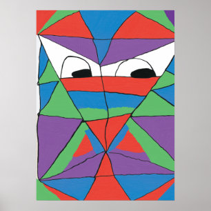 Poster Homme coloré Abstrait