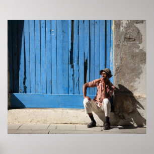 Poster Homme cubain et son cigare