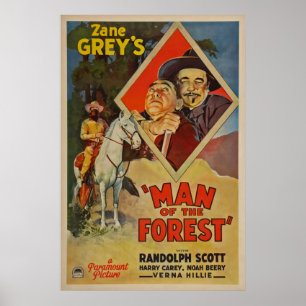 Poster Homme de la forêt ~ Randolph Scott ~ Verna Hillie