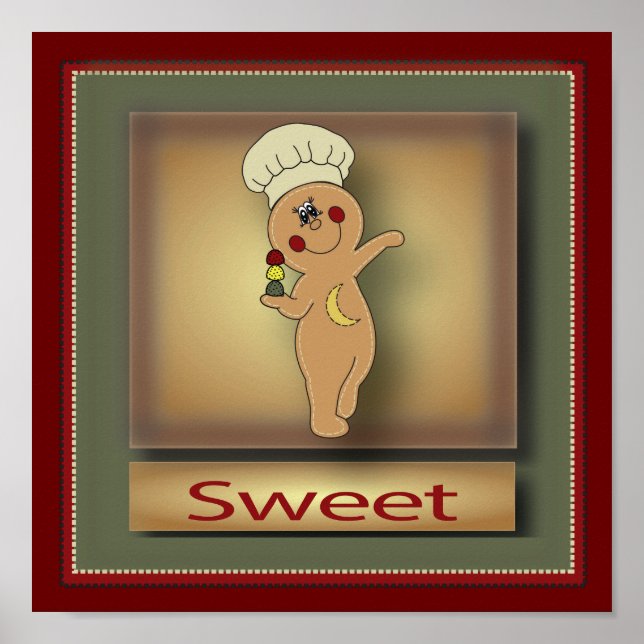 Poster Homme de pain d'épices sucré | Original (Devant)