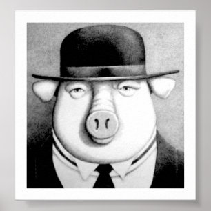 Poster Homme de porc