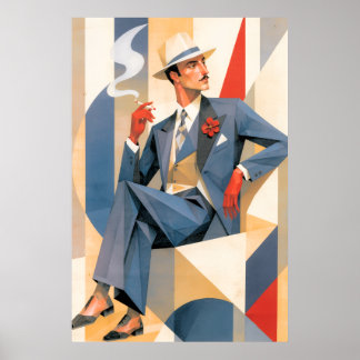 Poster Homme élégant 1925
