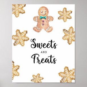 Poster Homme en pain d'épices - Baby shower douceurs et f