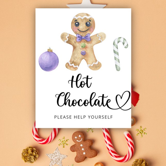 Poster Homme en pain d'épices - Bar à chocolat chaud (Créateur téléchargé)