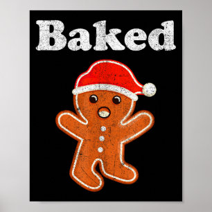 Poster Homme en pain d'épices drôle Biscuit cuit Cuisine