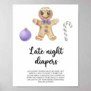 Poster Homme en pain d'épices \ Jeu de couches de nuit