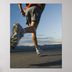 Poster Homme en tenue de course sportive