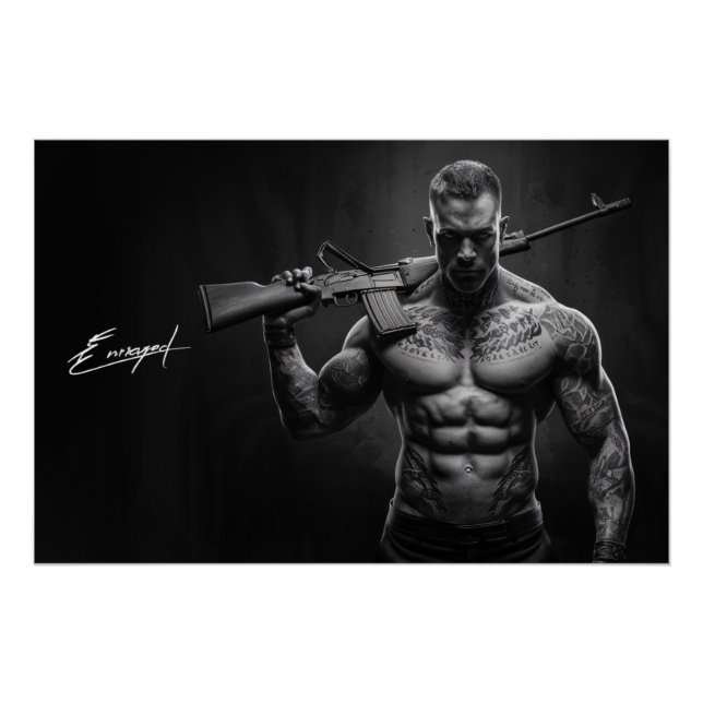 Poster Homme Enraged 05 (Devant)