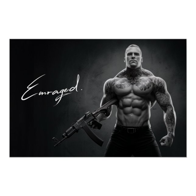 Poster Homme Enraged 07 (Devant)