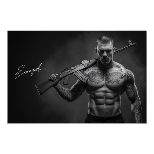 Poster Homme Enraged 10 (Devant)