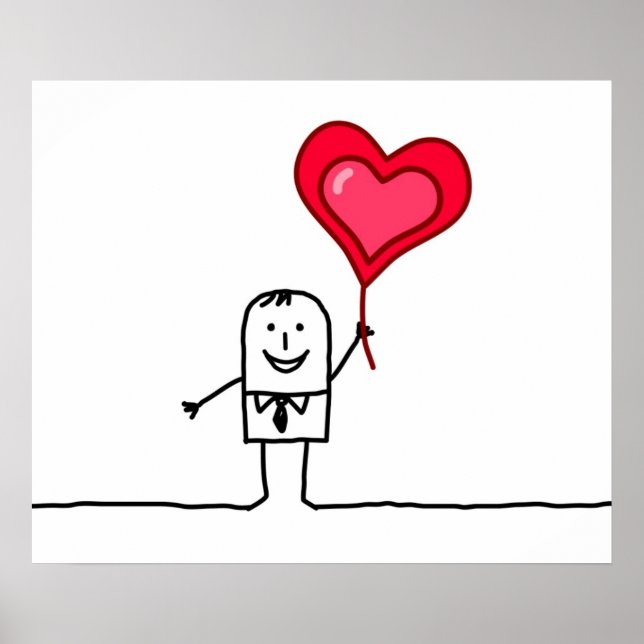 Poster Homme et coeur (Devant)