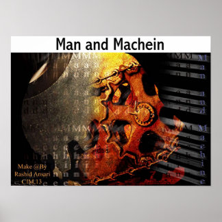 Poster Homme et Machien