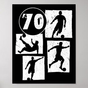 Poster Homme Femme 70 Ans Footballeur Footll 70 Ans