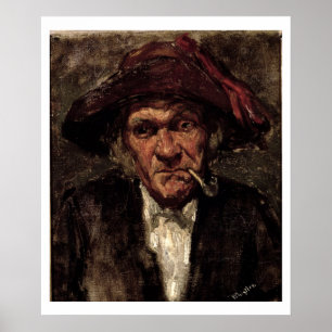 Poster Homme fumant un tuyau, c.1859