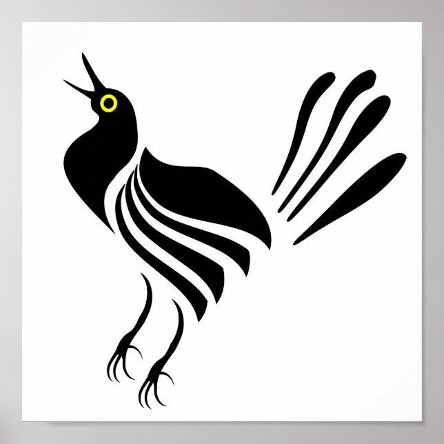 Poster Homme Gracker Oiseau noir (Devant)