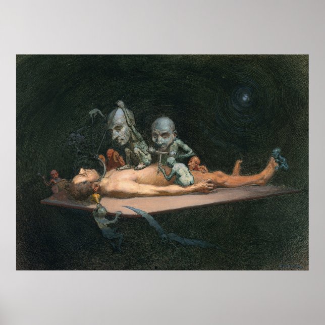 Poster Homme Inconscient Chloroforme Voir Démons (Devant)