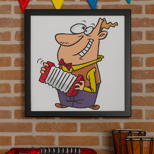 Poster Homme jouant de l'accordéon