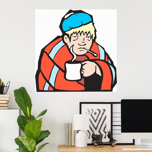 Poster Homme malade (Créateur téléchargé)