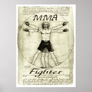 Poster Homme MIXED MARTIAL ART vitruvien