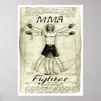 Poster Homme MIXED MARTIAL ART vitruvien