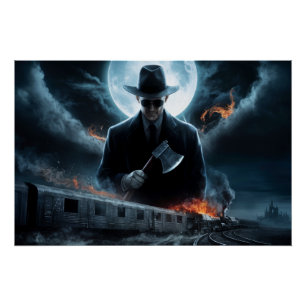 Poster Homme Noir Train 09