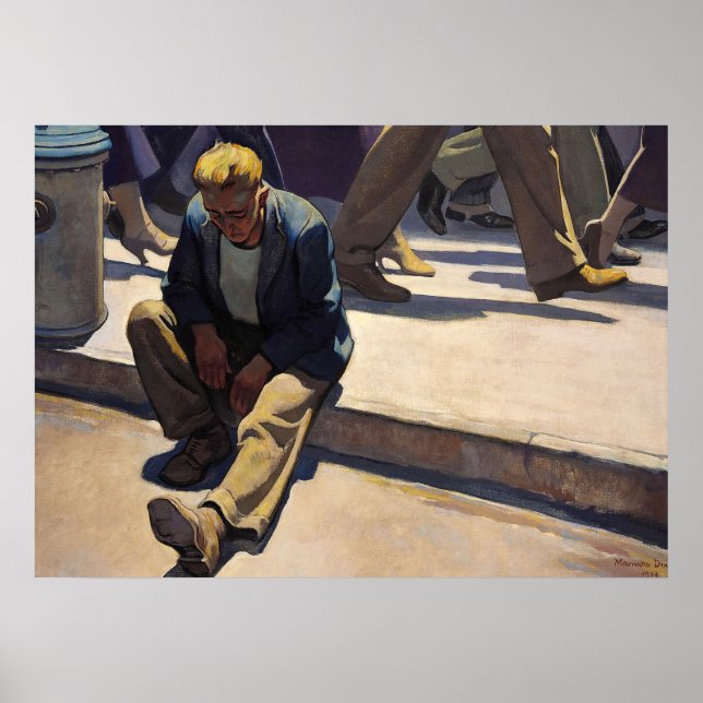 Poster Homme oublié, 1934 par Maynard Dixon (Devant)