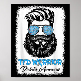 Poster Homme porteur T1d Guerrier Type 1 Sensibilisation