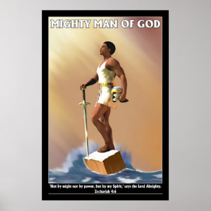Poster Homme puissant de Dieu