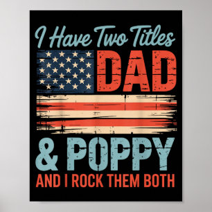 Poster Homme Rétro J'ai Deux Titres Papa & Ppy Je Rentre 