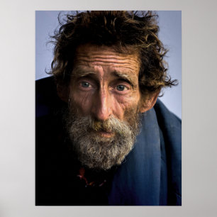 Poster Homme sans abri et sans défense