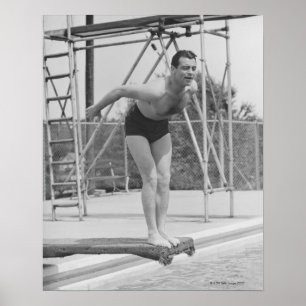 Poster Homme sur Plongée