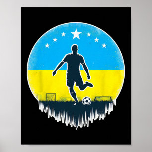 Poster Homme ukrainien fan intérieur Drapeau ukrainien St
