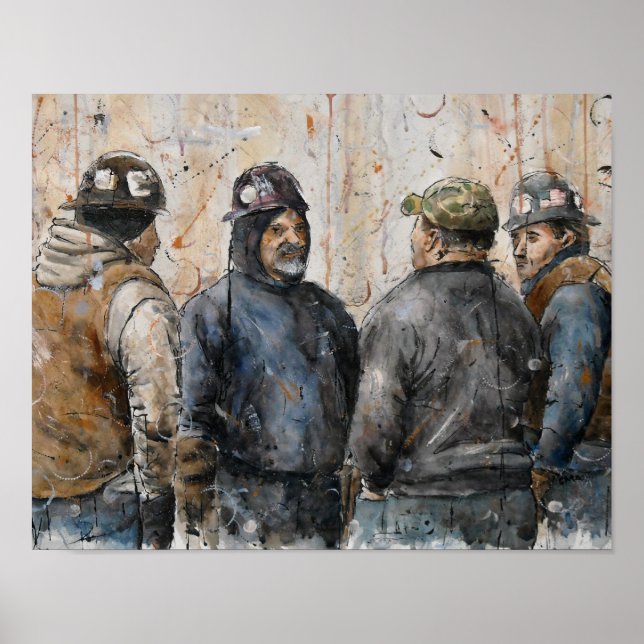 Poster Hommes au travail (Devant)