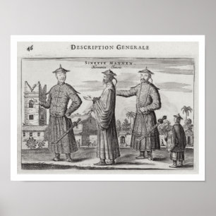 Poster Hommes chinois, une description générale d'un