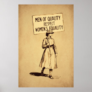 Poster Hommes de qualité Respect de l'égalité des femmes