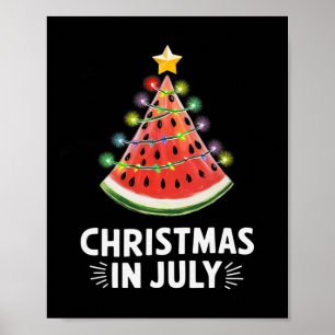 Poster Hommes Femmes Enfants Noël En Juillet Pastèque Noë