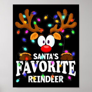 Poster Hommes Femmes Noël Renne préféré du Père Noël