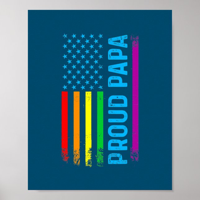 Poster Hommes Fier Papa grand-père LGBT Gay pride LGBTQ (Devant)