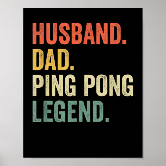 Poster Hommes Funny Ping Pong Husband Papa Table Tennis L