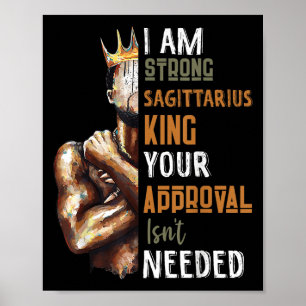 Poster Hommes Je Suis Fort Sagittaire Roi En Couronne Zod