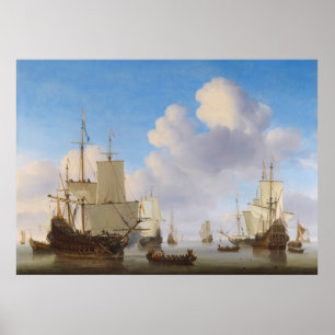 Poster Hommes-o'war néerlandais et autres expéditions dan