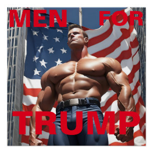 POSTER HOMMES POUR TRUMP