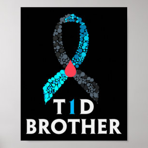 Poster Hommes Type 1 Frère du diabète - Journée mondiale