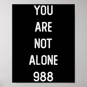 Poster Hommes Vous N'Êtes Pas Seul 988, Prévention Du Sui