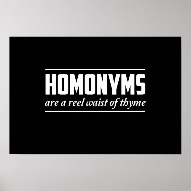 Poster Homonymes (Devant)