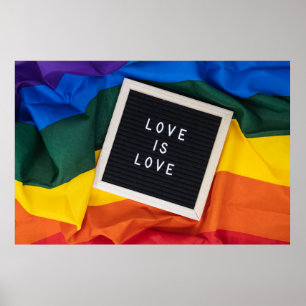 Poster Homosexuel L'amour de l'art gay est amour Citation