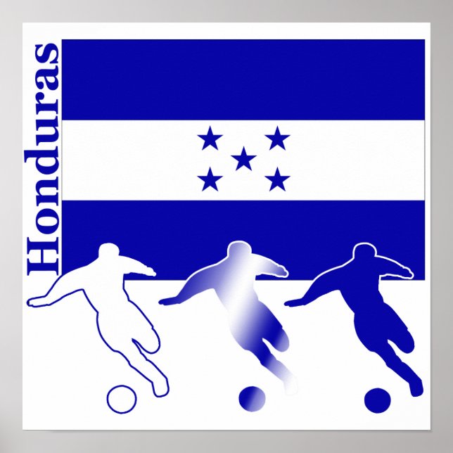 Poster Honduras de football (Devant)